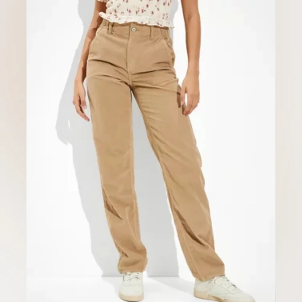 American Eagle Outfitters Straight Leg Corduroy Jeans in Camel